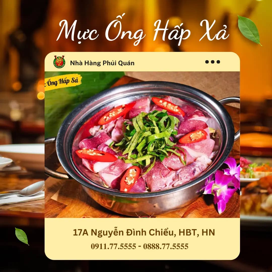 Mực Ống Hấp Xả