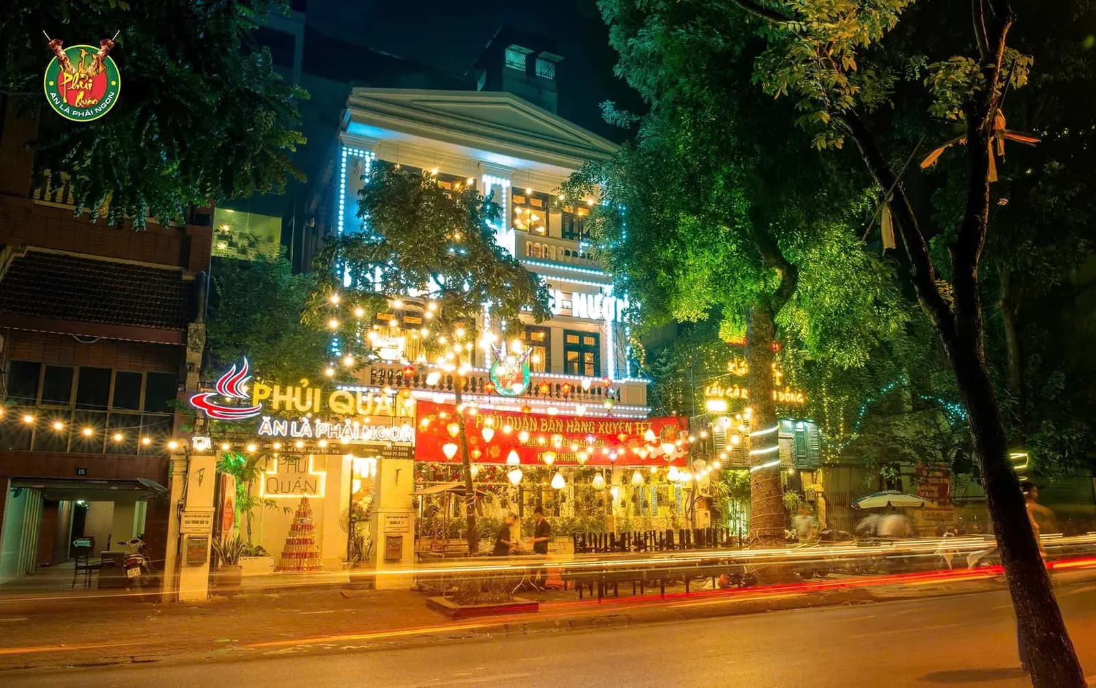 Mặt tiền Phủi Quán về đêm