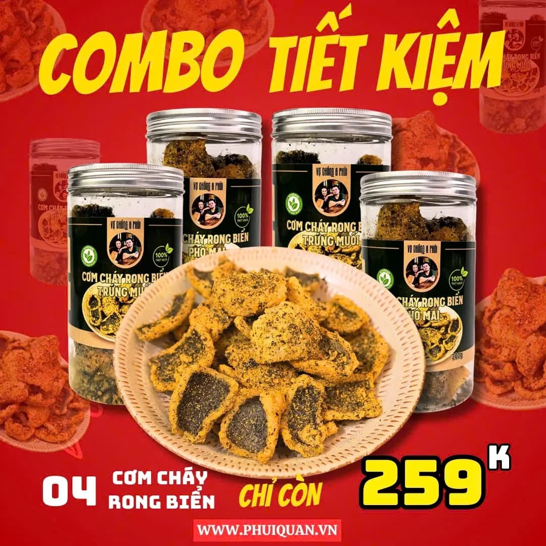 Combo 4 Hộp Cơm Cháy